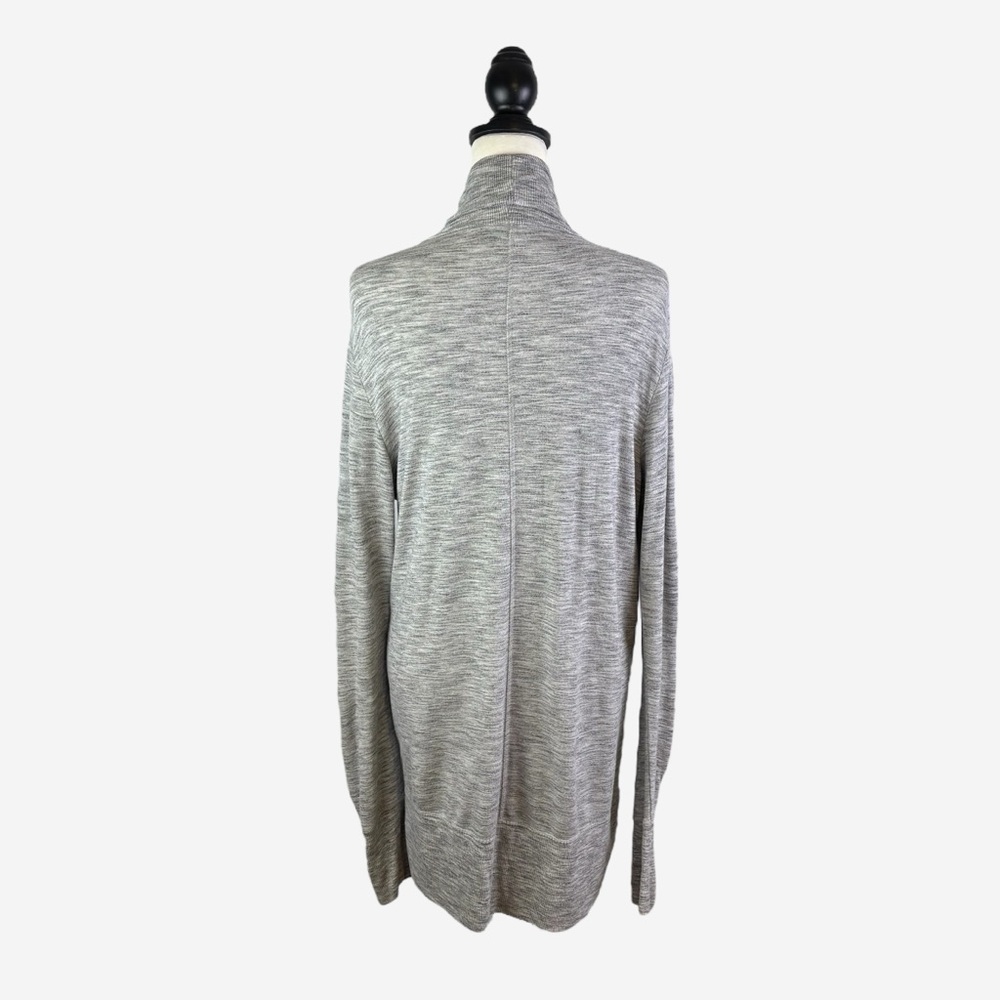 Athleta Long Sleeve Open Cardigan Marled Gray - Picture 7 of 13